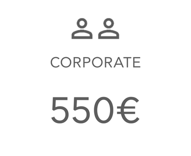 € 550/Year - CORPORATE MEMBERSHIP (More than 500 employees)